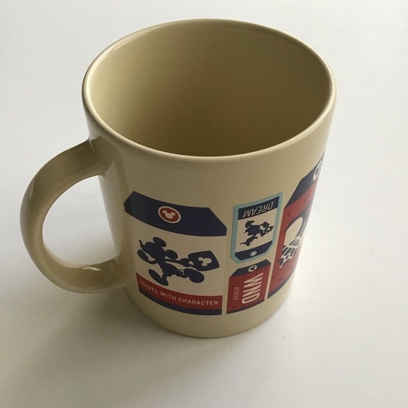 Vintage Disney Parks Luggage Tags Travel Theme Coffee Mug Ceramic Tea Cup MINT - Picture 5 of 14